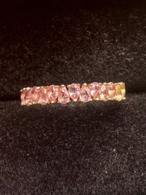 Local Eclectic pink ombré 14k gold ring